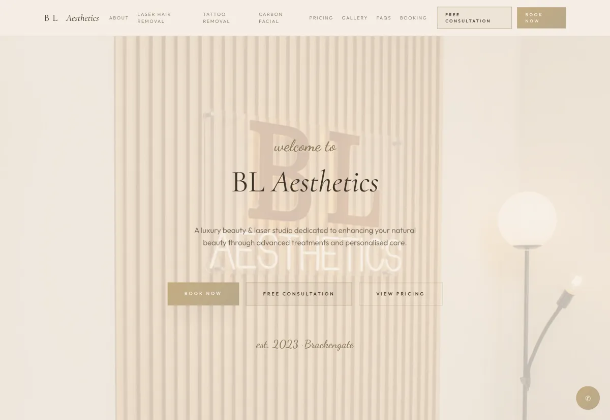 BL Aesthetic website
